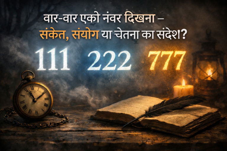बार-बार एक ही नंबर दिखना (111, 222, 777) – संकेत, संयोग या चेतना का संदेश?
