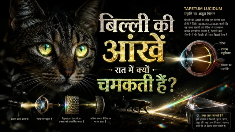 रात में बिल्ली की आंखें क्यों चमकती हैं? जानिए इसके पीछे का विज्ञान