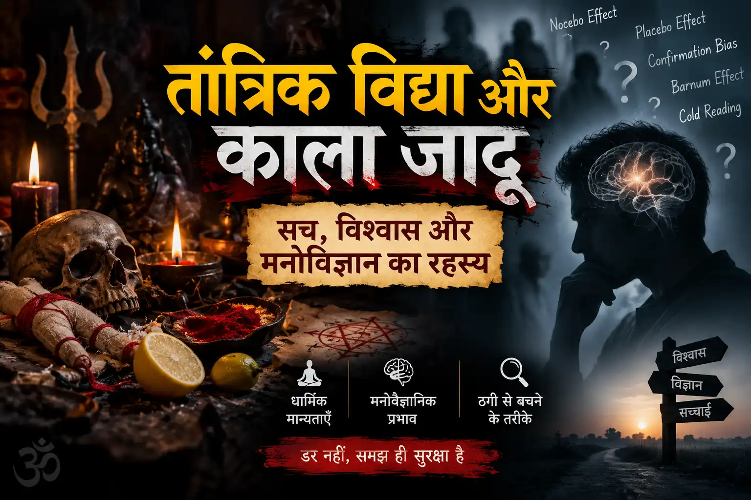 तांत्रिक विद्या और काला जादू का सच, नींबू, सिंदूर और मनोवैज्ञानिक भ्रम